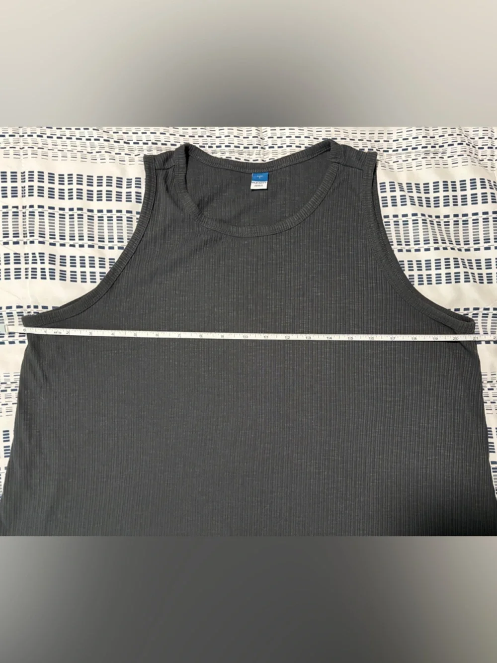 Black Ribbed Tank Top - Picture 3 of 3
